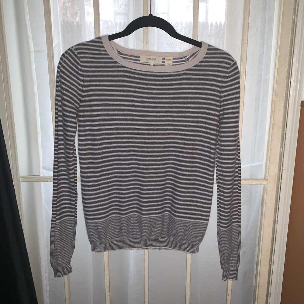 Inhabit cashmere blend striped sweater